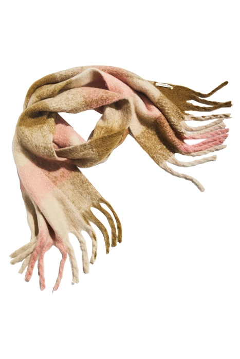 SHELLY BRUSHED CHECK SCARF TY PINK 1