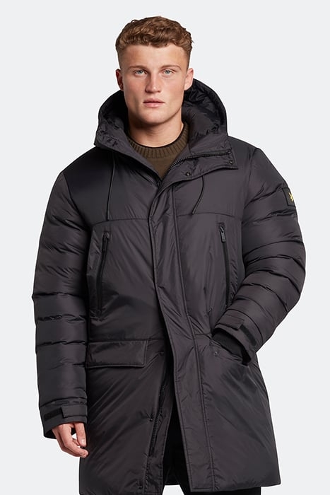 LONG LINE INTERNAL PADDED JACKET Z865 JET BLACK 2