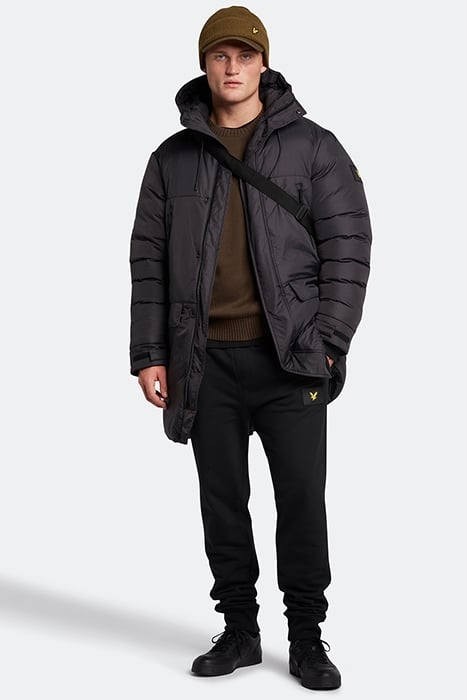 LONG LINE INTERNAL PADDED JACKET Z865 JET BLACK 1