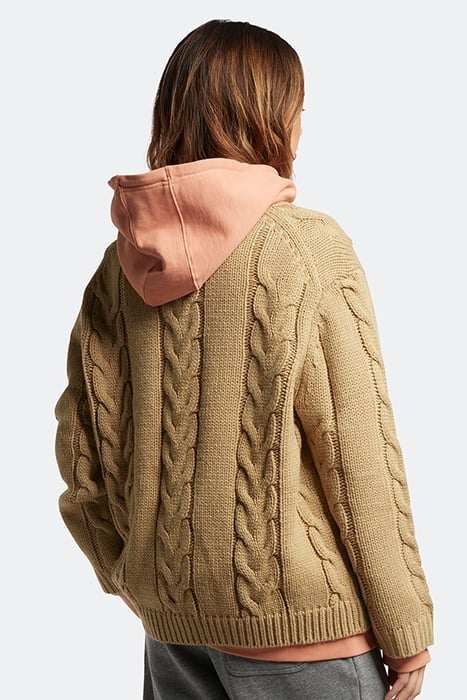 CHUNKY CABLE JUMPER W802 WARM TAN 2