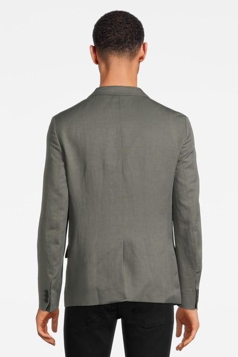 M. SIDNEY LINEN BLAZER GREEN GREY 2