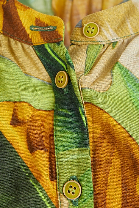 GREEN MIDI BLOUSE DRESS 4