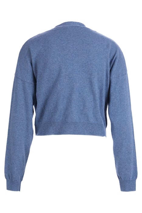 BASIC V-NECK CARDI LS BLUE 2