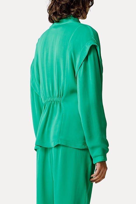 ECO FRIENDLY VISCOSE GEORGETTE DECONSTRUCTED JACKET MOJITO 3