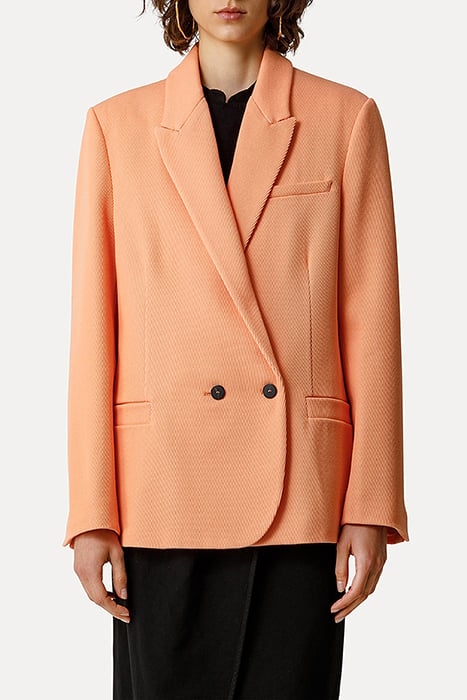 WOOL COTTON OVERSIZED SARTORIAL JACKET APRICOT 2