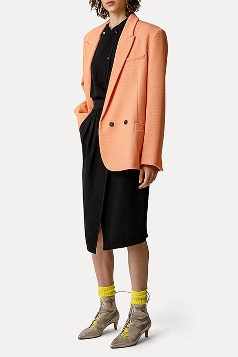 WOOL COTTON OVERSIZED SARTORIAL JACKET APRICOT 4