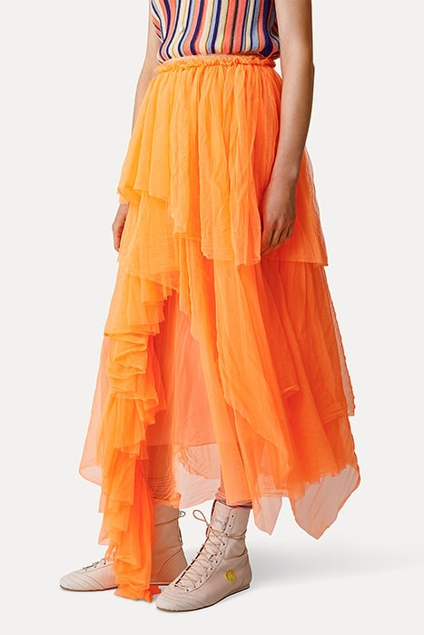FLUO TULLE SKIRT ORANGE 2
