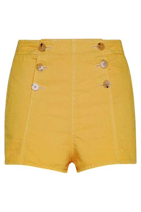 CHIC COTTON TWILL HIGH WAIST SHORTS SOLE 1