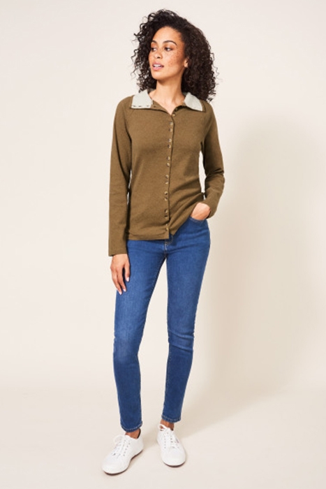 BILLY BUTTON THROUGH ROLL NECK KHAKI GREEN 2
