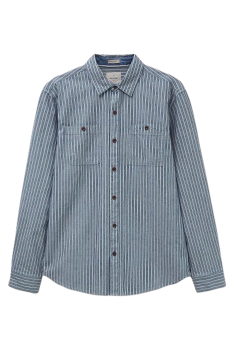 MELTON INDIGO STRIPE SHIRT INDIGO BLE 1