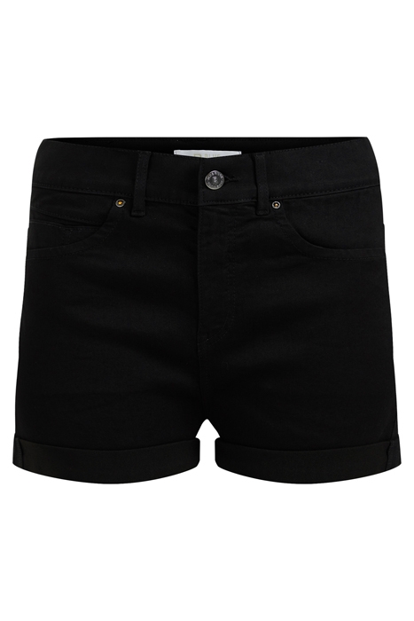 LADIES HIGH RISE DENIM SHORT WITH STRETCH - CURVE BLACK 1