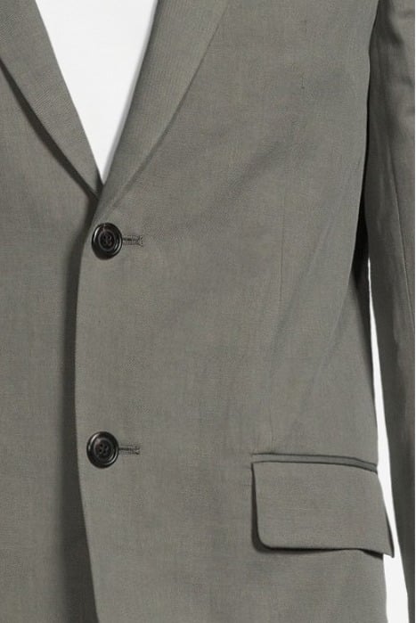 M. SIDNEY LINEN BLAZER GREEN GREY 6