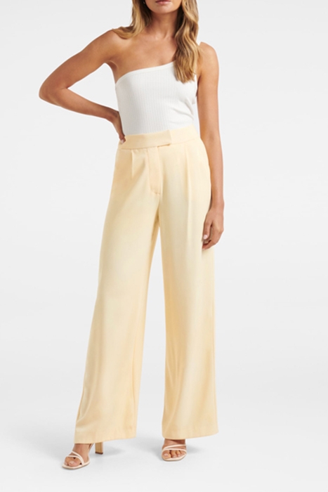 NYLAH HIGH WAISTED WIDE LEG PANTS LIGHT BUTTERCREAM 3