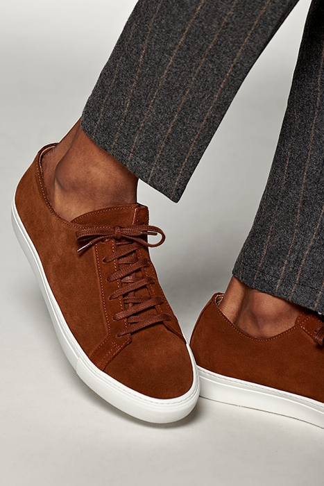 DARK GREY STRIPED DRAWSTRING AMES TROUSERS 6