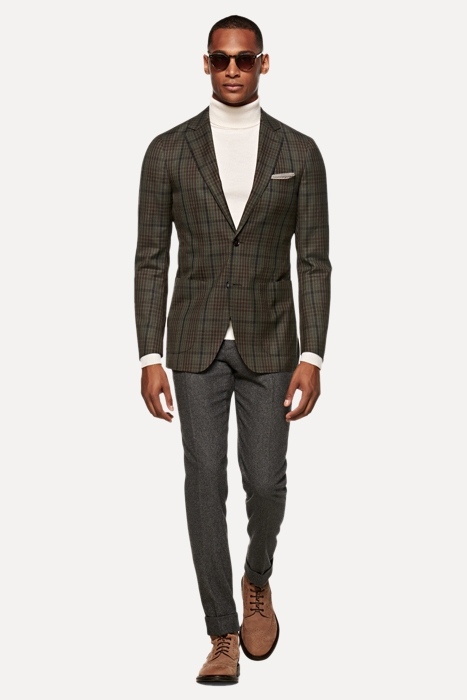 MID GREEN CHECKED HAVANA BLAZER 3