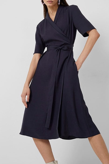 ALEENA SINNI LYOCELL WRAP DRS UTILITY BLUE 1