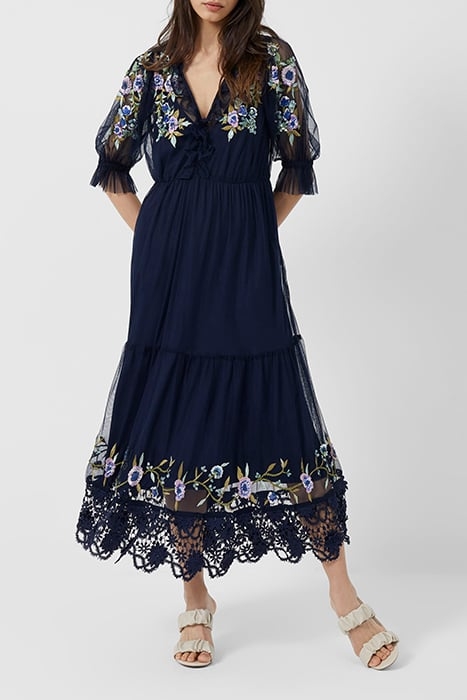 AMBRE EMB CLUSTER MAXI DRESS INDIGO 2