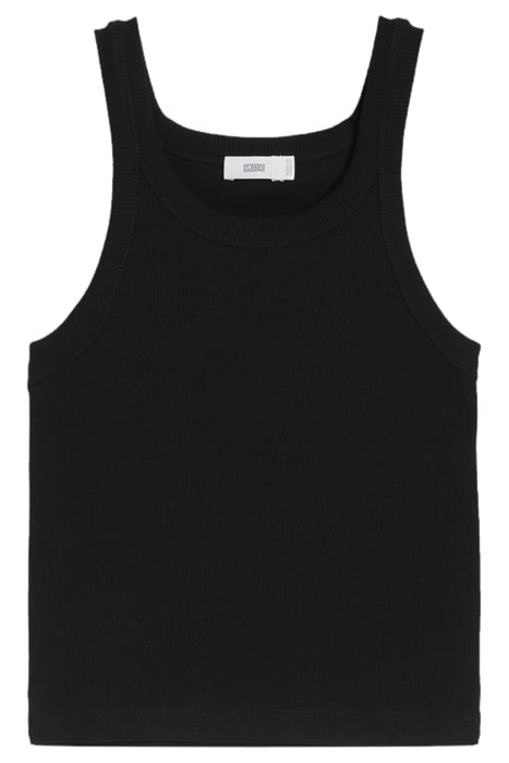 WOMEN CROPPED TANK TOP T-SHIRTS BLACK 7