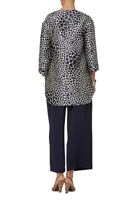 KIMONO CREAM NAVY JACQUARD JACKET 3