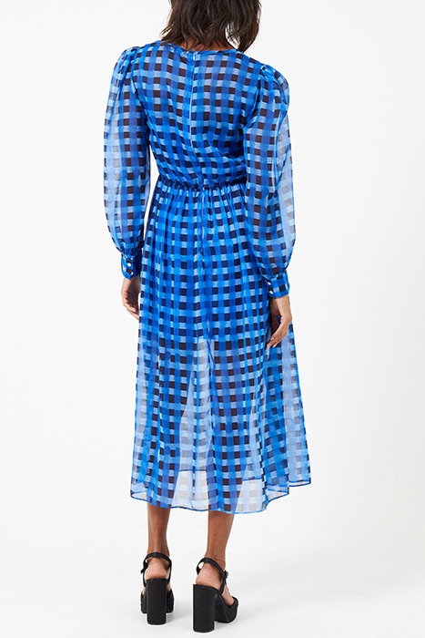 ADELINE HALLIE CRNKL MIDI DRESS MARINE 2