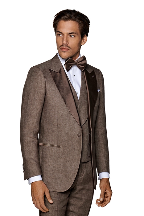 MID BROWN THREE-PIECE LAZIO TUXEDO 2