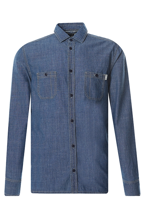 JENSEN CASUAL OVERHEMD LM BLUE UNI 1