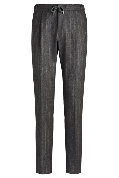 DARK GREY STRIPED DRAWSTRING AMES TROUSERS 2