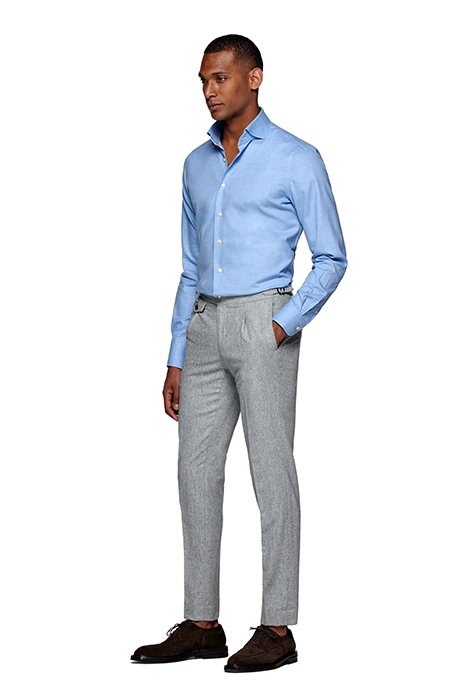 LIGHT BLUE TWILL SLIM FIT SHIRT 3