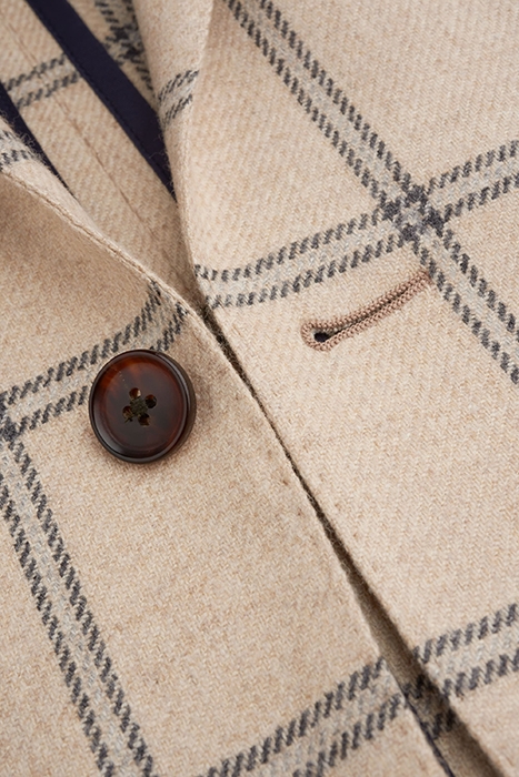 LIGHT BROWN CHECKED JORT SUIT 4