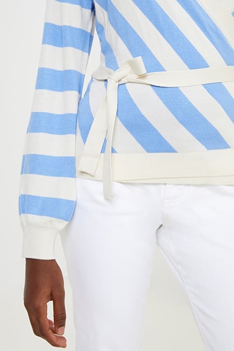 CORE WRAP STRIPE CORNFLOWER / ECRU 4