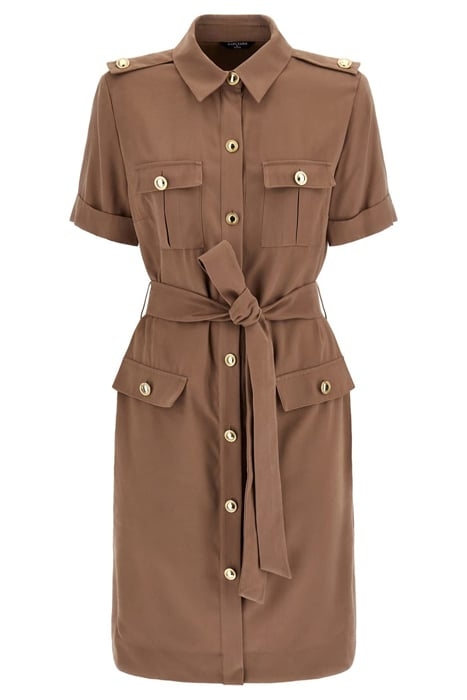 MALIKA DRESS TRUFFLE DUST MULTI 4