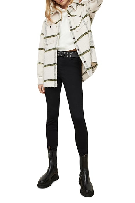 MONICA CHECK SHIRT IVORY WHITE/GREEN 4