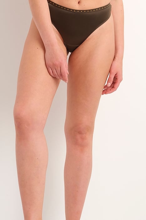 CO BO. THONG SHINY BONDED DARK PINE 1