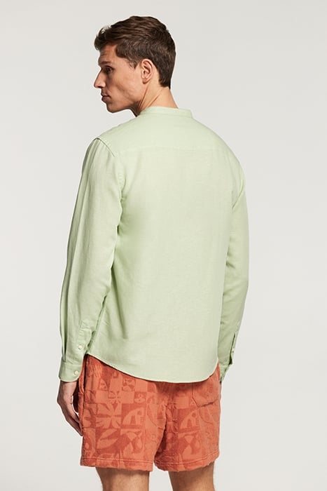 LEON LINEN SHIRT FADED MINT GREEN 3