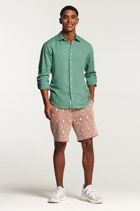 LUCAS LINEN SHIRT DEEP GRASS GREEN 6
