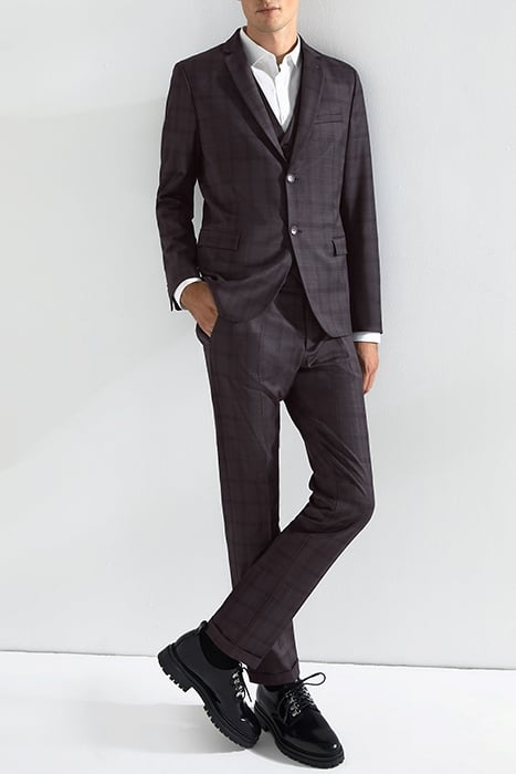 INDIGO CHECKED TRAVEL SUIT SUIT TROUSERS 4