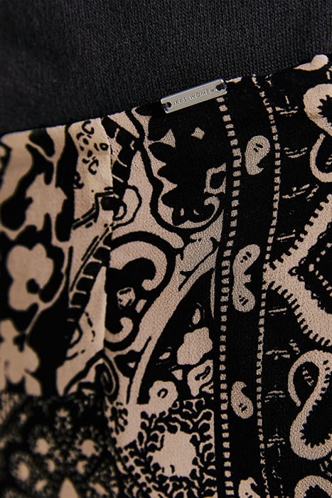 SCARF-PRINT ASYMMETRIC SKIRT WITH VOILE RUFFLE 5