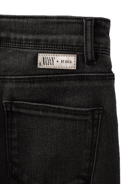 GIRLS’ USED BLACK SKINNY JEANS WITH PRETTY BANDS BLACK USED 5