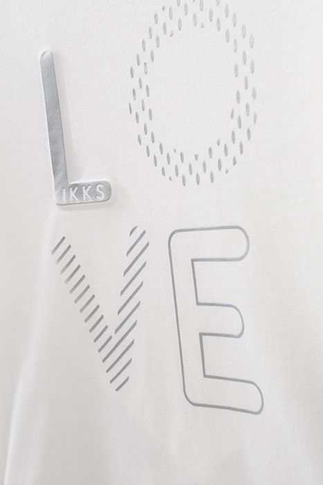 GIRLS’ ECRU SPORT T-SHIRT WITH TIE-DYE BRA TOP OFF-WHITE 6