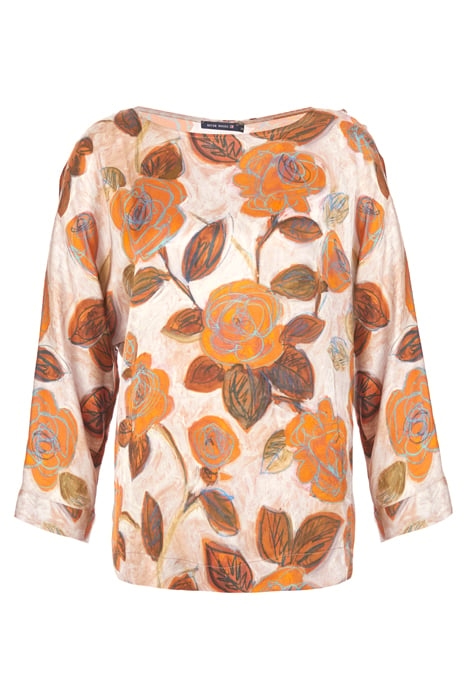 BOATNECK SHIRT 3/4 SL BROWN 1