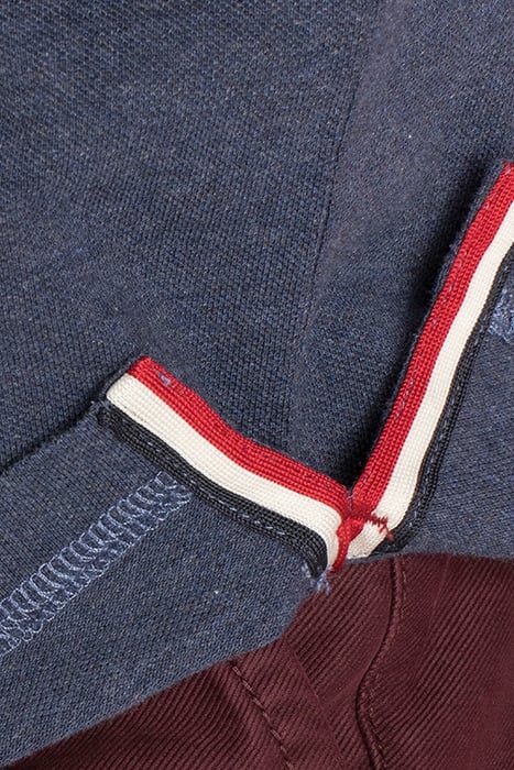 LUX DENIM CLR CF LS PIQ BLUE 7