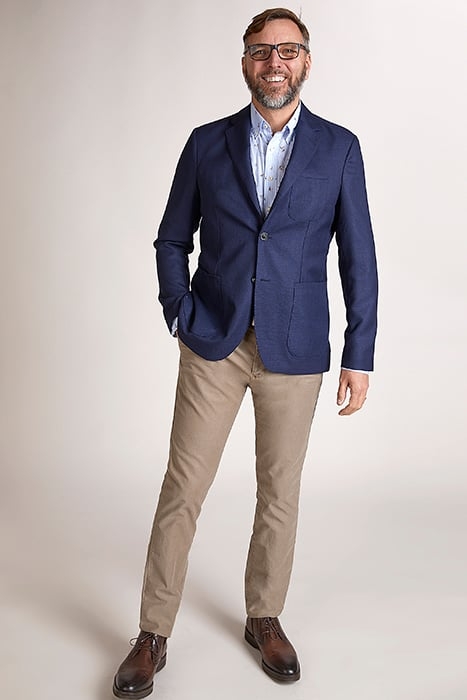 2-BTN ROUND POCKET BLAZER BLUE 2