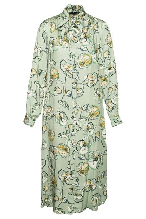 BOW COLLAR DRESS GREEN 1