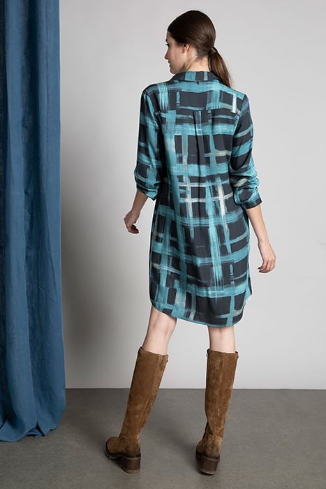 SHIRTDRESS LS FRONTPLEAT BLUE 3