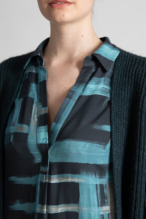 SHIRTDRESS LS FRONTPLEAT BLUE 4