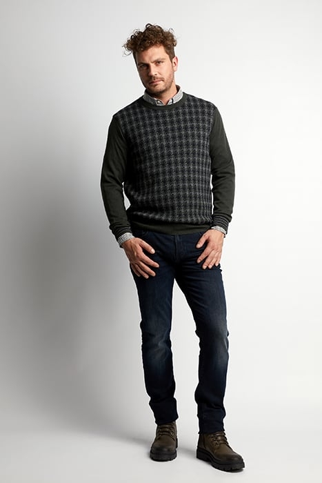 WLCASH JACQ ROUND-NK CF SWT GREEN 1