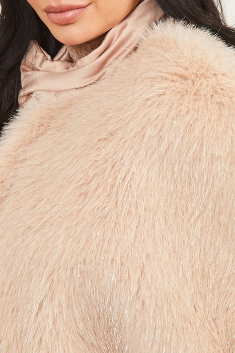 AMBER FAUX FUR PASTEL PINK WITH SIL 5