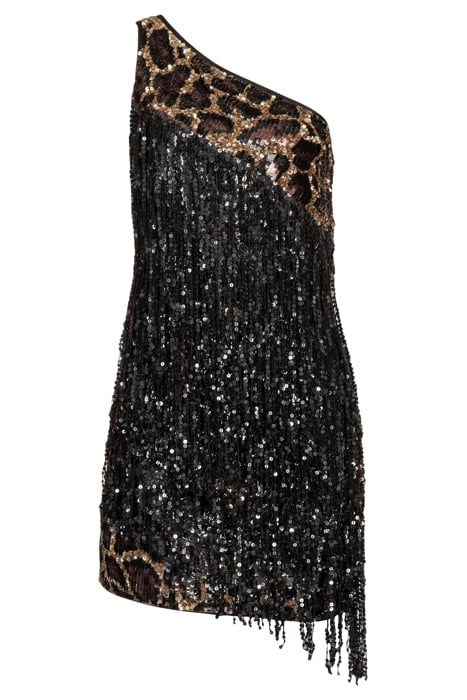 LONGAN 1 ABITO PAILLETTES MACU MULTI BEIGE/BLACK 6