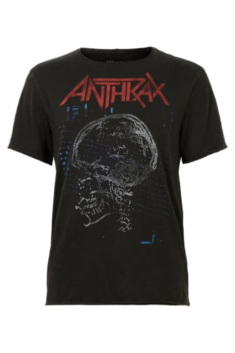 SS RAW EDGE TEE VINTAGE WASH - ANTHRAX WHITE NOISE BLACK 4