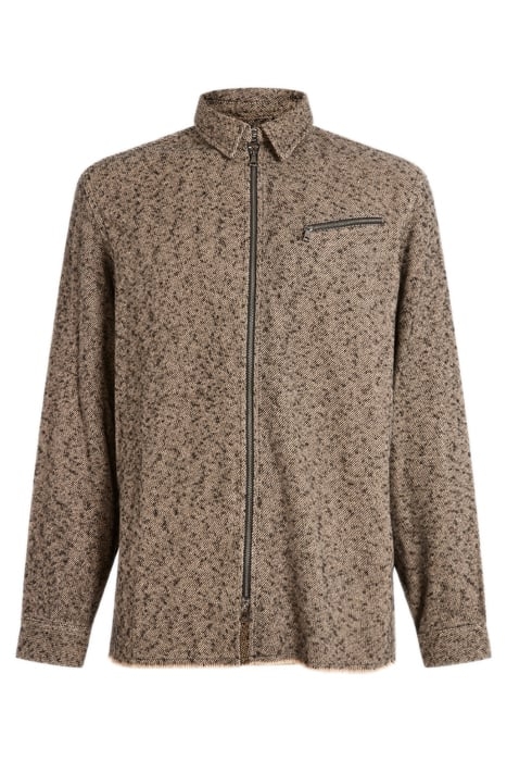 ROBBINS LS SPORT SHIRT, CF ZIPPER CLOSURE, ZIPPER POWDER WHI 4